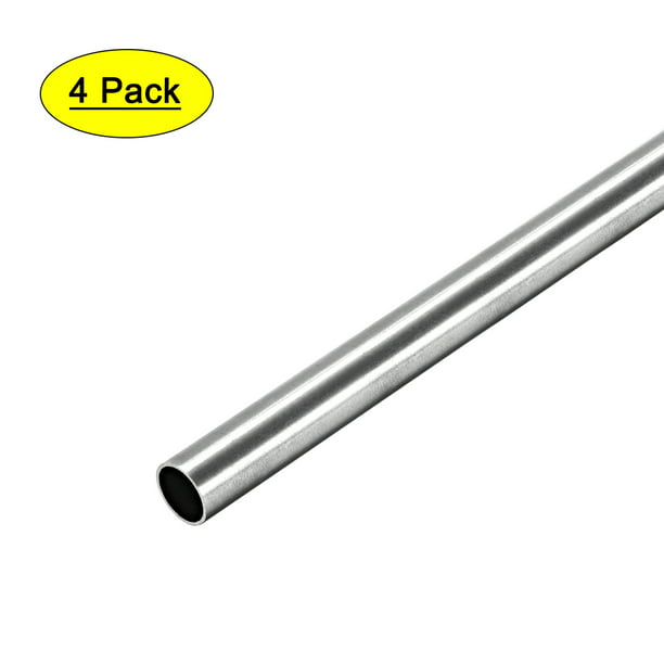 304 Stainless Steel Round Tubing 10mm OD 0.4mm Wall Thickness 250mm Length 4 Pcs